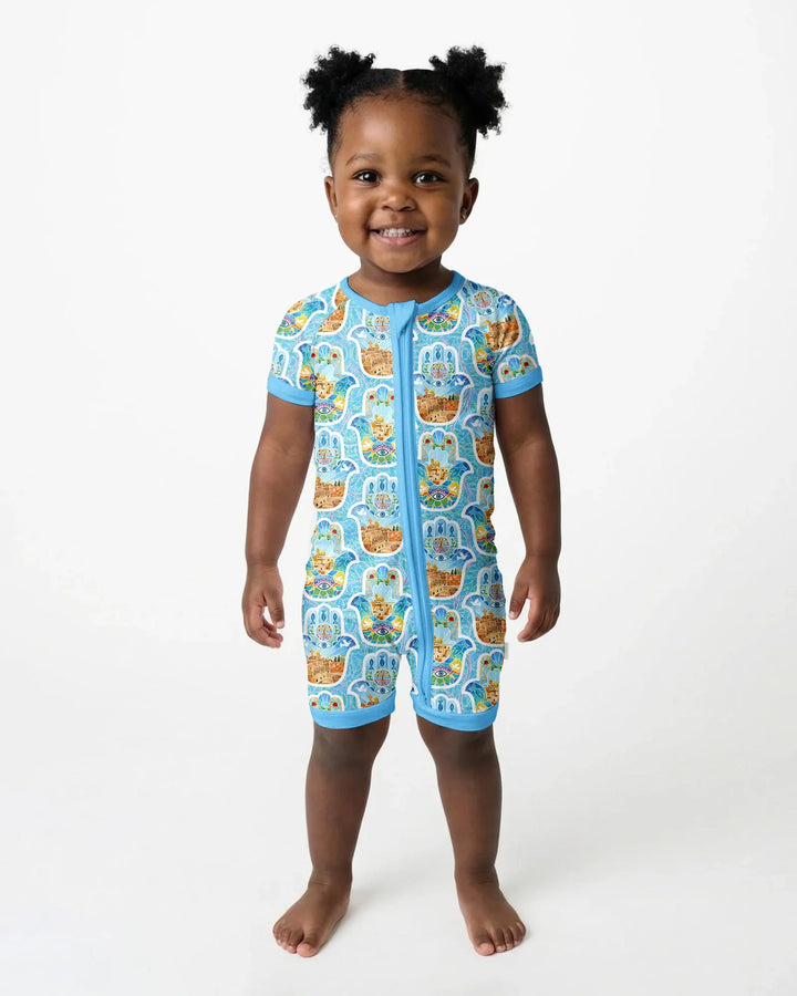 Hamsa Hand Bamboo Shorty Zippy