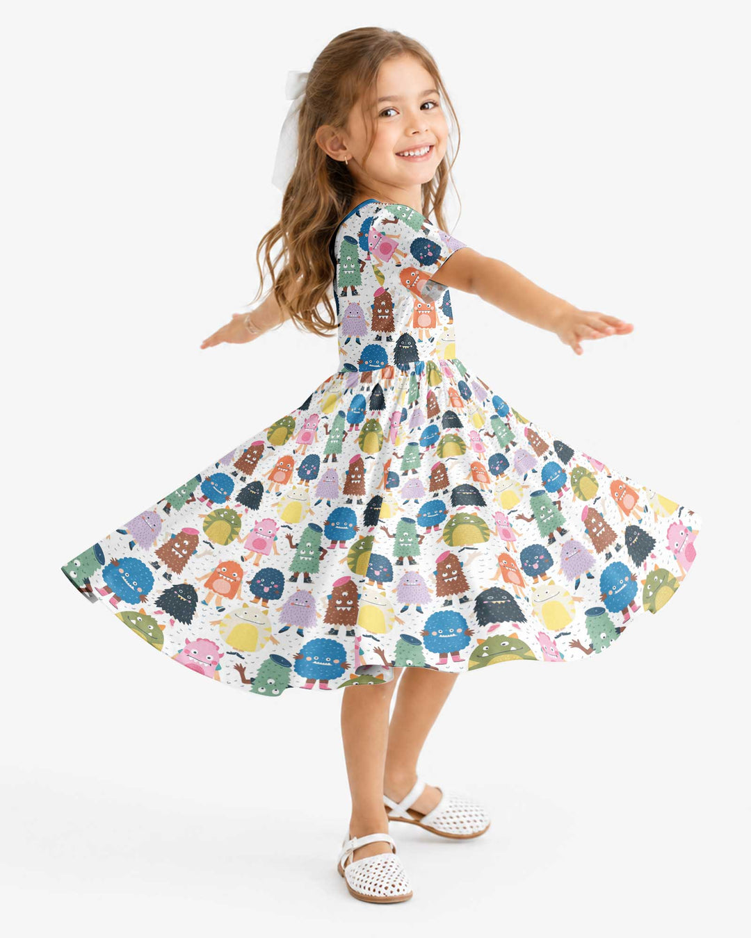 (Not So) Scary Monsters Bamboo Twirl Dress