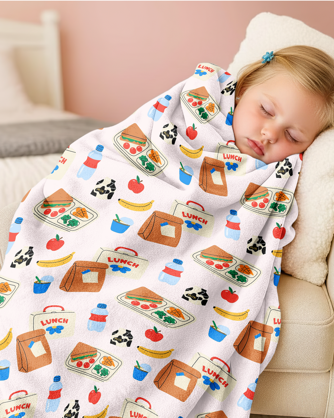 Happy School Lunch Bamboo Blanket