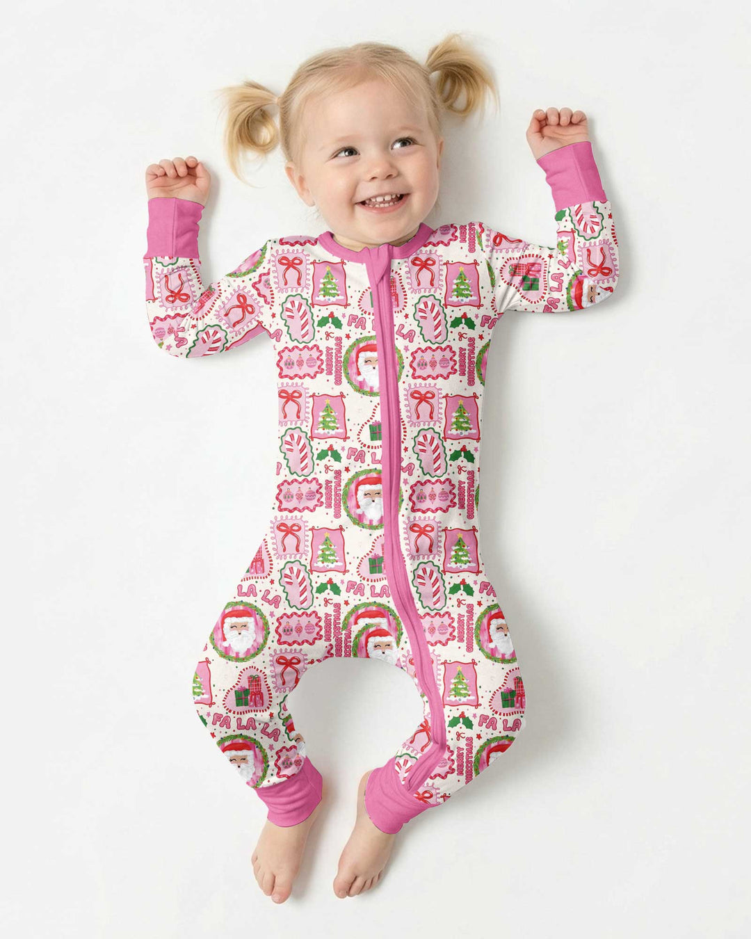 Fa La La Pink Christmas Bamboo Convertible Zippy