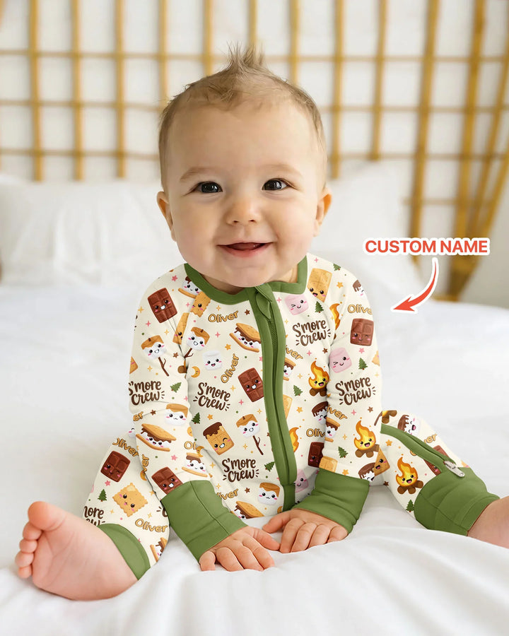 Custom Name Kawaii S'more Crew Family Matching Bamboo Convertible Zippy