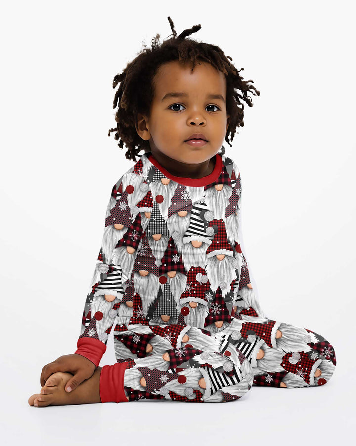 Christmas Gnome Bamboo Two Piece Long Sleeve Pajama Set