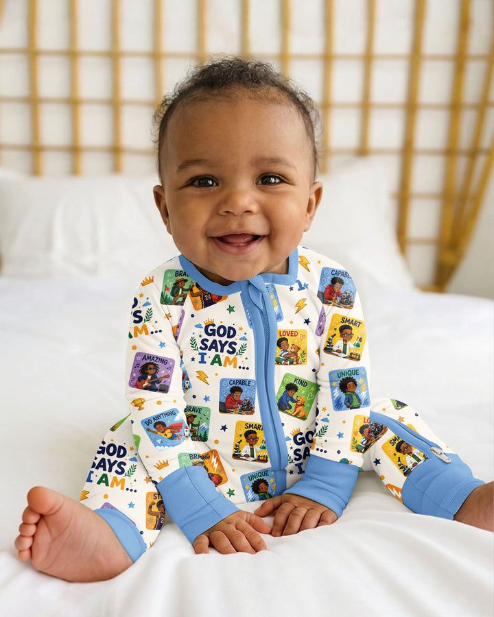 God Says I Am Black Boy Bamboo Convertible Zippy