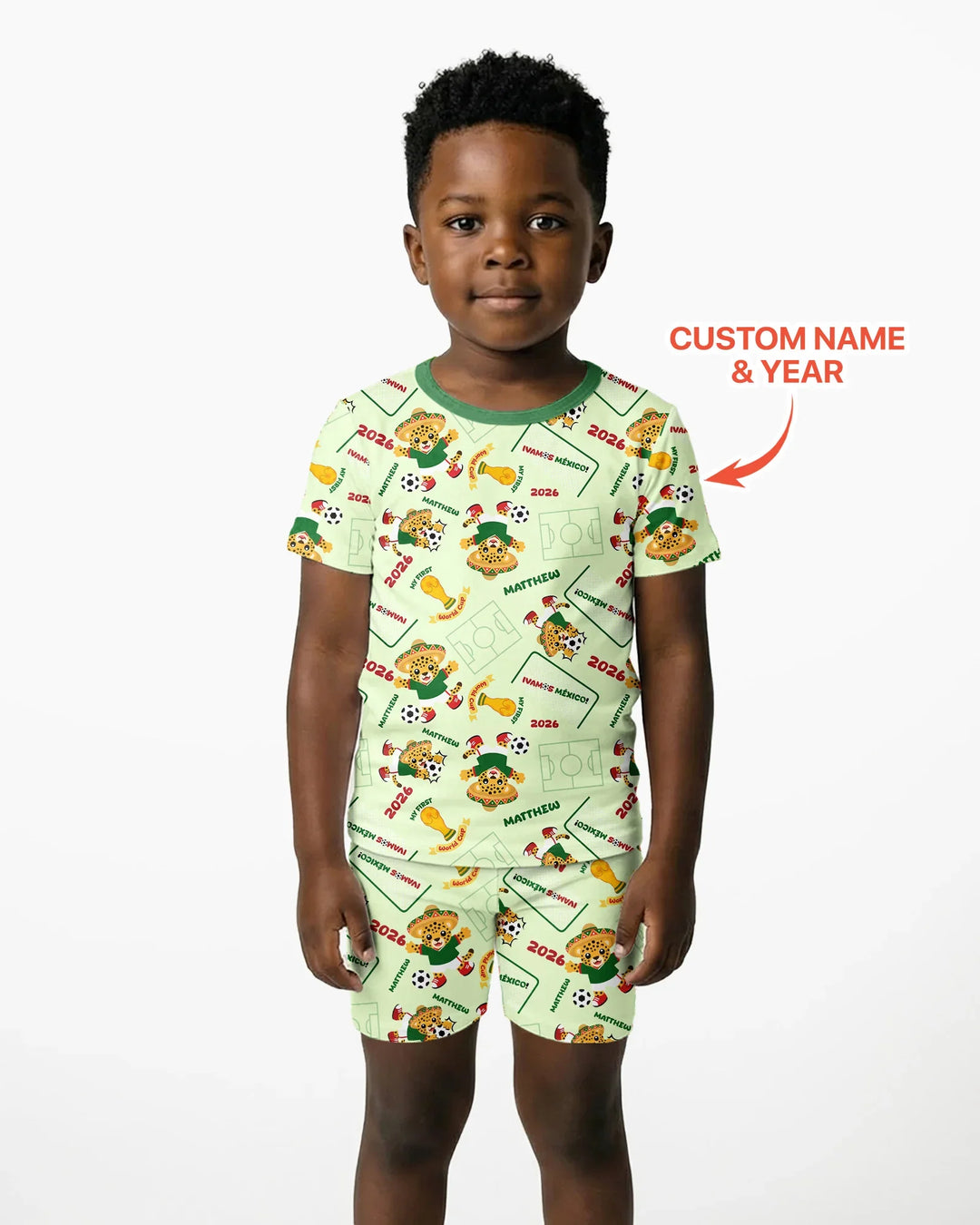My First World Cup Bamboo Two Piece Short Sleeve Shorts Pajama Set
