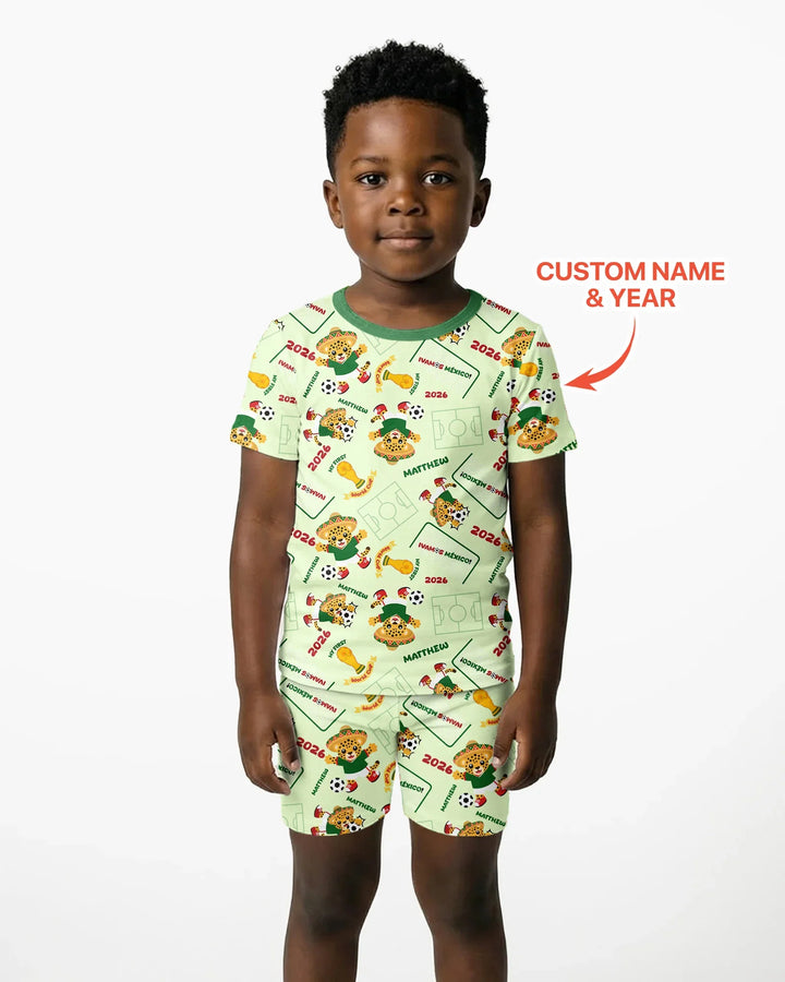 My First World Cup Bamboo Two Piece Short Sleeve Shorts Pajama Set