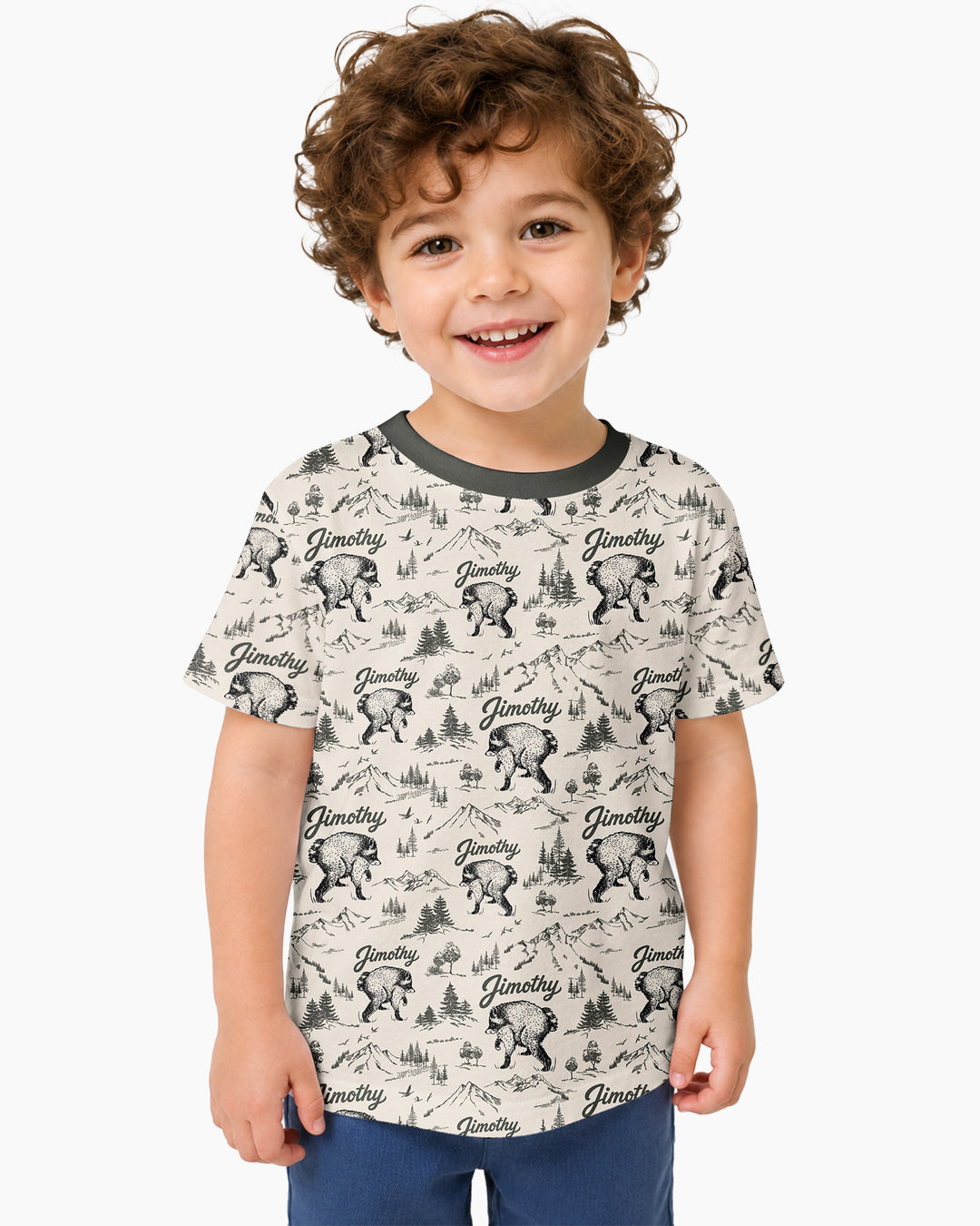 Vintage Jimothy Racoon Family Matching Bamboo Crewneck T-Shirt