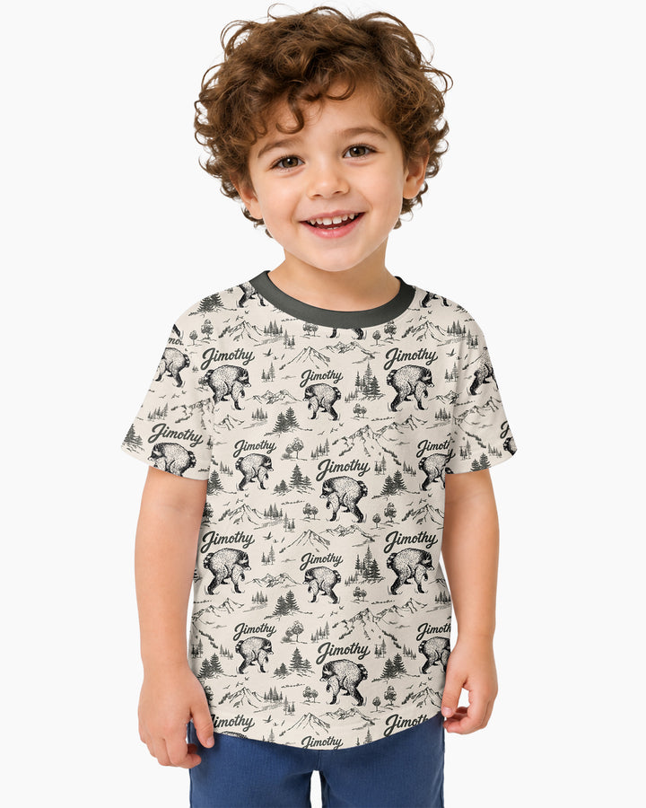 Vintage Jimothy Racoon Family Matching Bamboo Crewneck T-Shirt