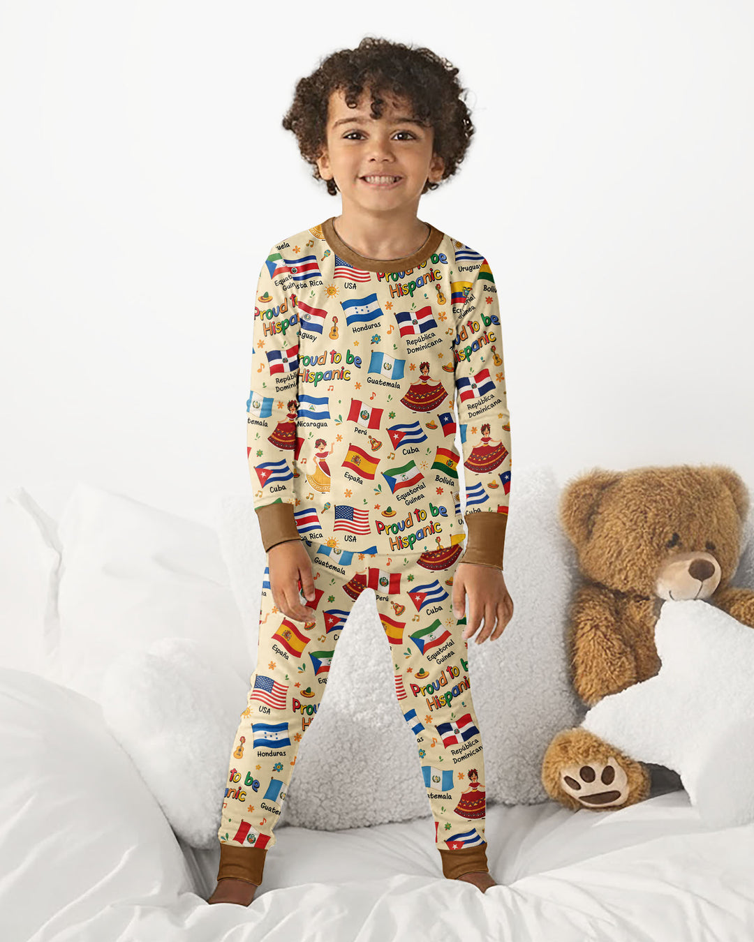 Proud To Be Hispanic Bamboo Two Piece Long Sleeve Pajama Set