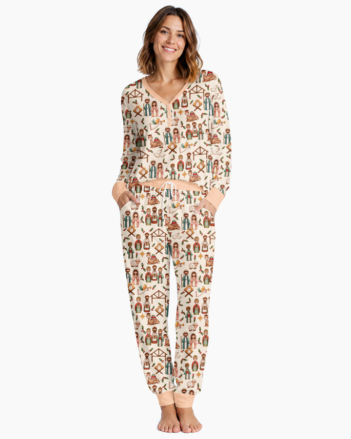 Holy Night Nativity Bamboo Women Pajama Set