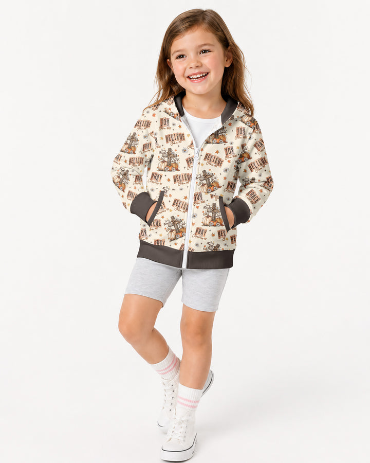 Floral Fall Give Thanks To The Lord Bamboo Zip Hoodie