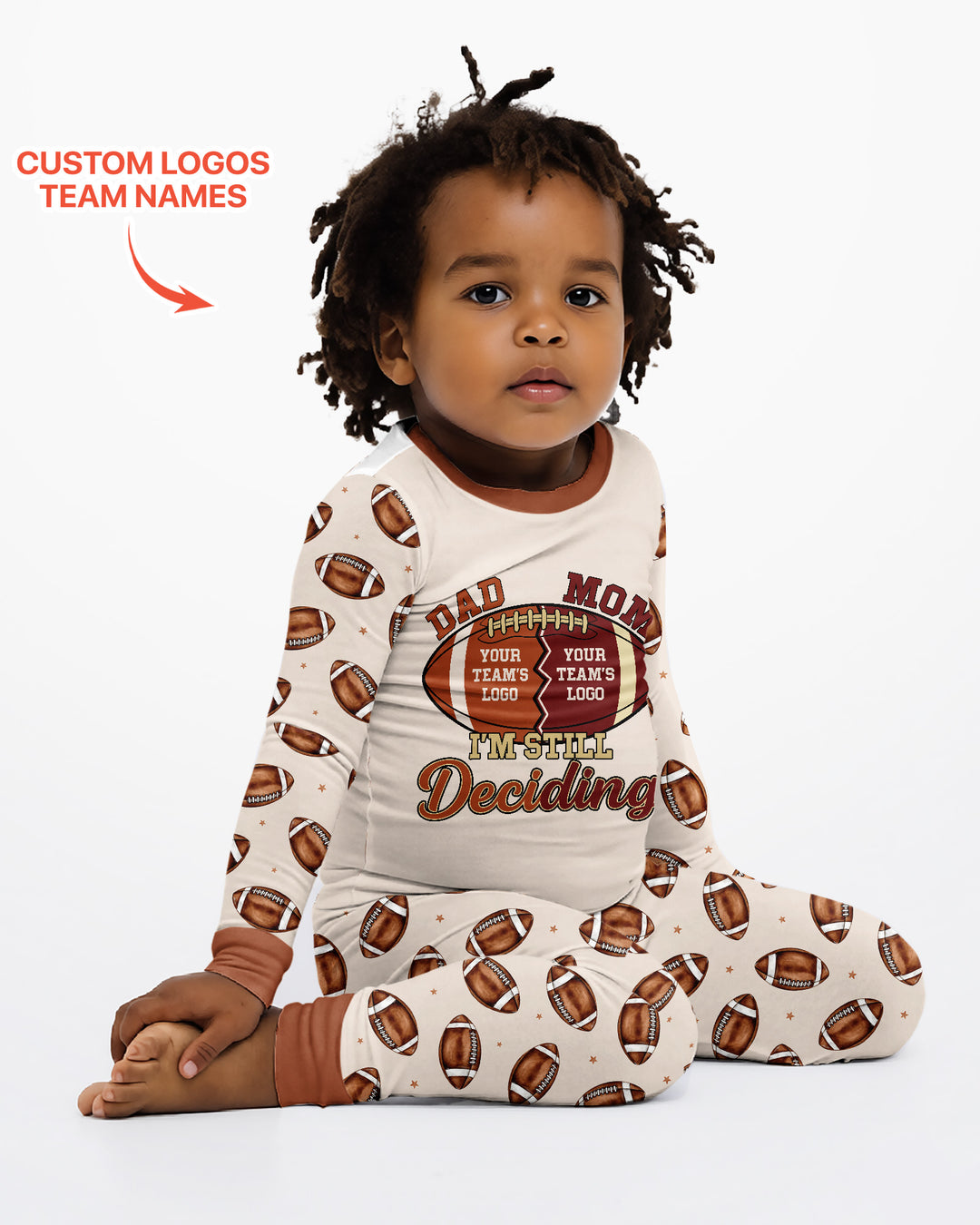 I'm Still Deciding House Divided - Upload Two Team Logo Bamboo Two Piece Long Sleeve Pajama Set