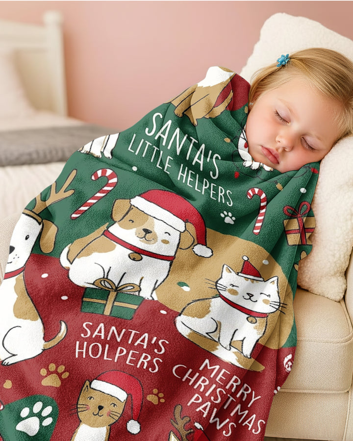 Santa's Furry Helpers Bamboo Blanket