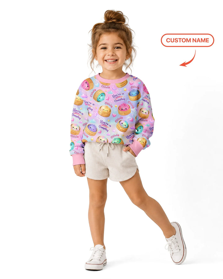 Custom Name You're A Glitter Dumpling Bamboo Crewneck Sweatshirt