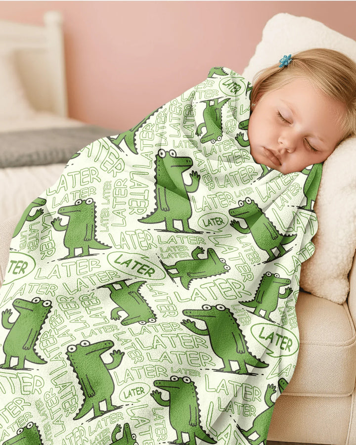 See you later, alligator! Bamboo Blanket