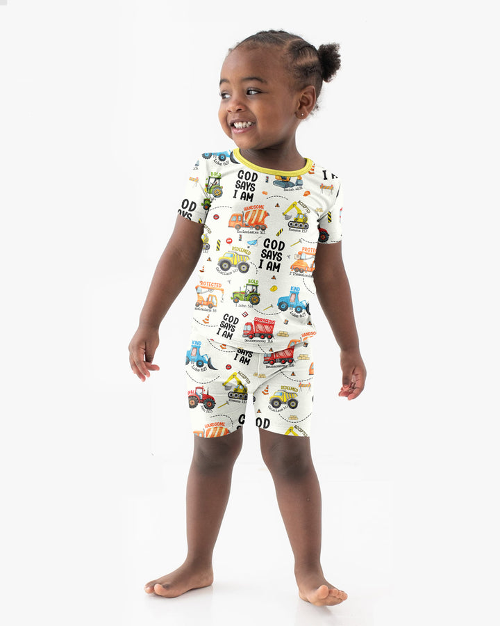 God Says I Am Boy Bamboo Two Piece Short Sleeve Shorts Pyjamas Set