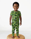 Green Army Men Bamboo Two Piece Short Sleeve Pajama Set