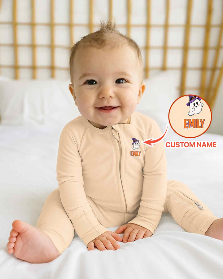 Personalized My First Halloween Baby Ghost Bamboo Convertible Zippy