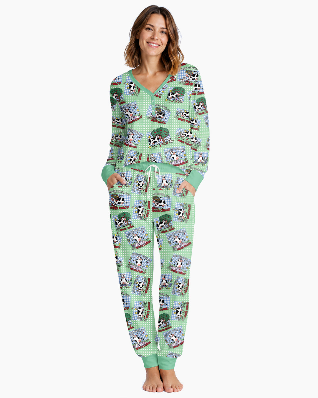 Udder Chaos Bamboo Women Pajama Set