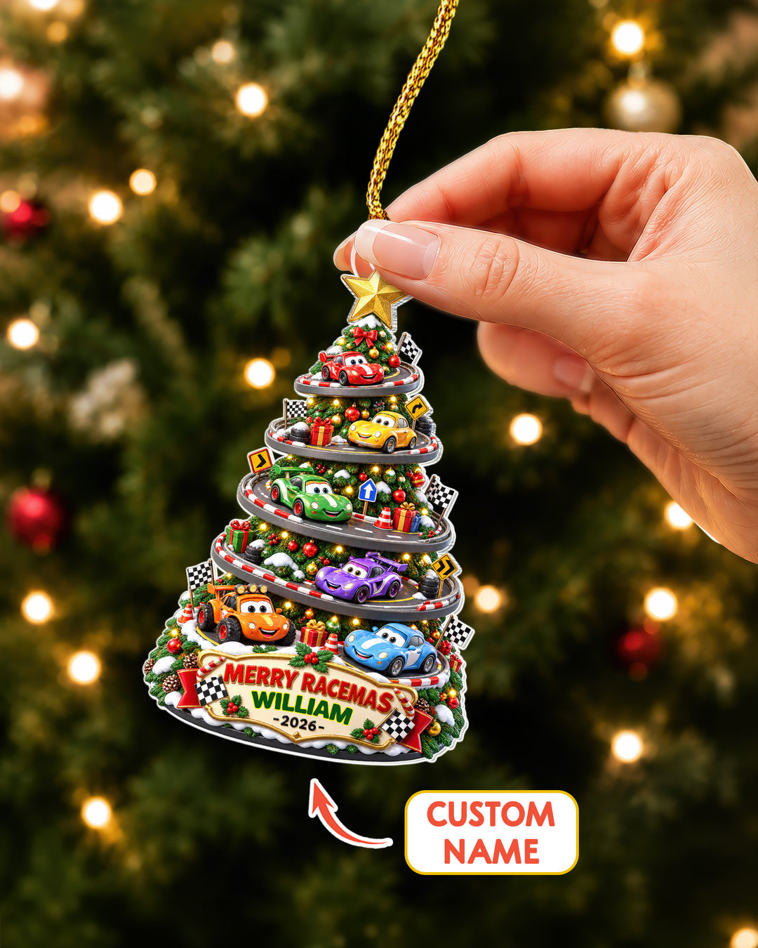 Merry Racemas Acrylic Ornament