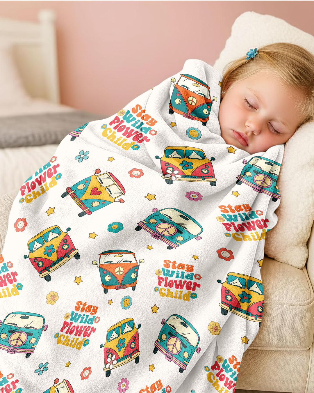 Stay Wild Flower Child Bamboo Blanket
