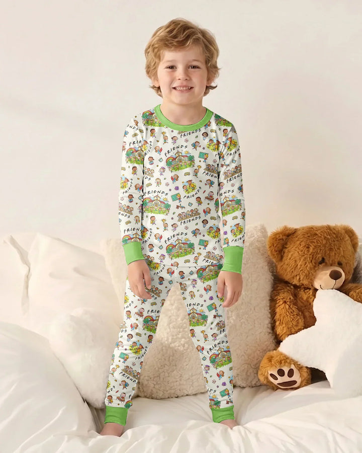 Template Bamboo Two Piece Long Sleeve Pyjamas Set