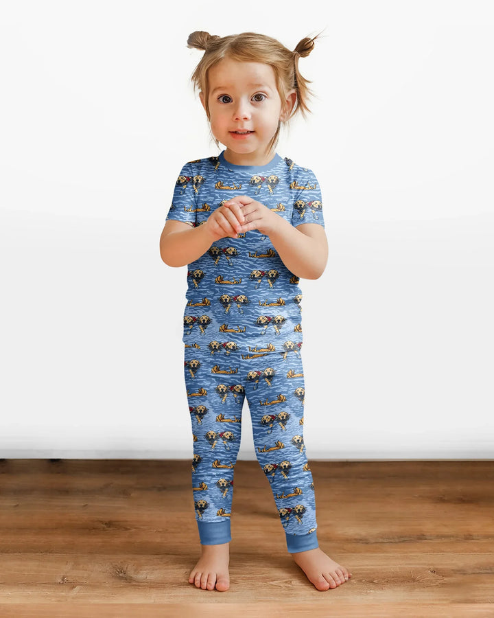 It's Lake Time Bamboo Two Piece Short Sleeve Pajama Set