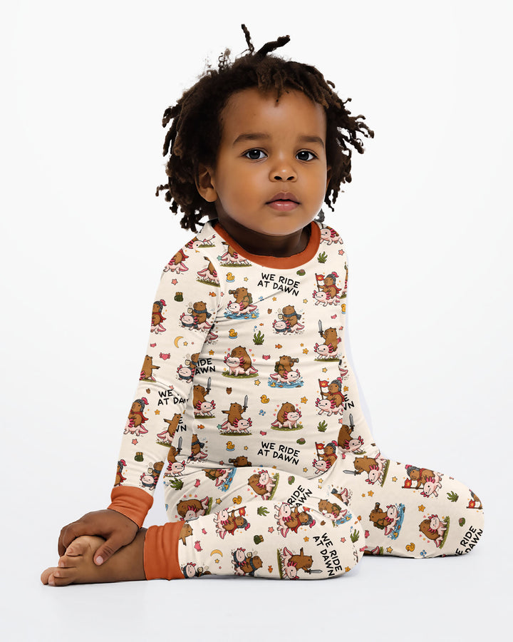 We Ride At Dawn Bamboo Two Piece Long Sleeve Pajama Set