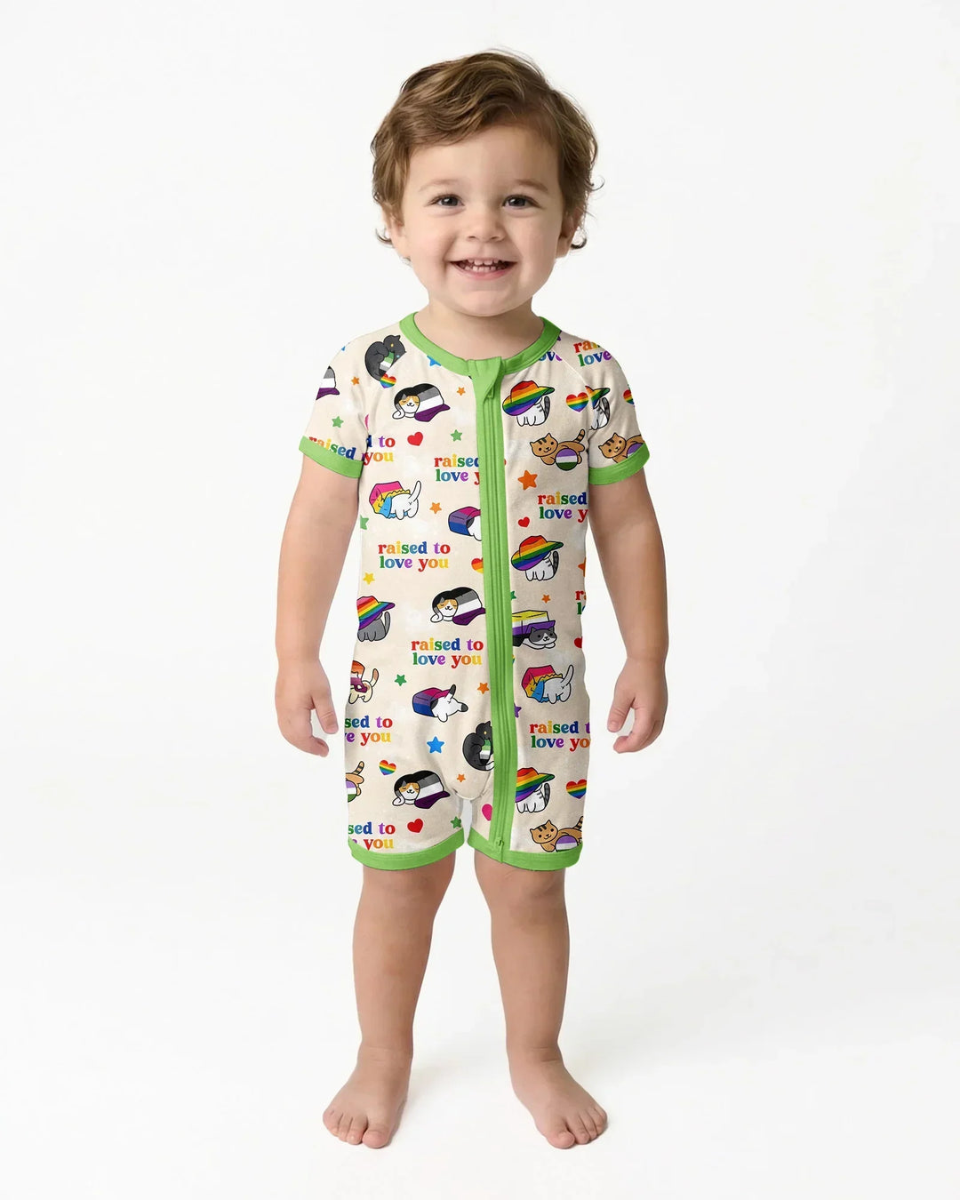 Rainbow Paws Family Matching Bamboo Shorty Zippy