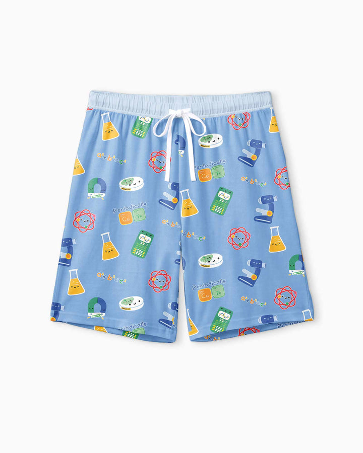 Scientist Lover Family Matching Bamboo Men Short Sleeve Short Pajama Set