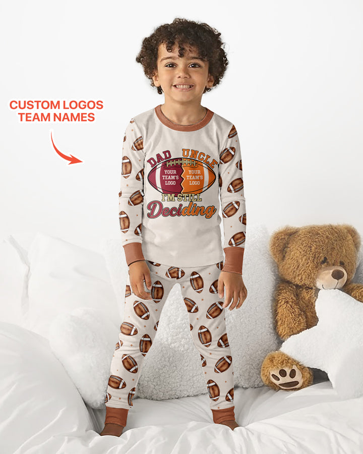 I'm Still Deciding House Divided - Upload Two Team Logo Bamboo Two Piece Long Sleeve Pajama Set