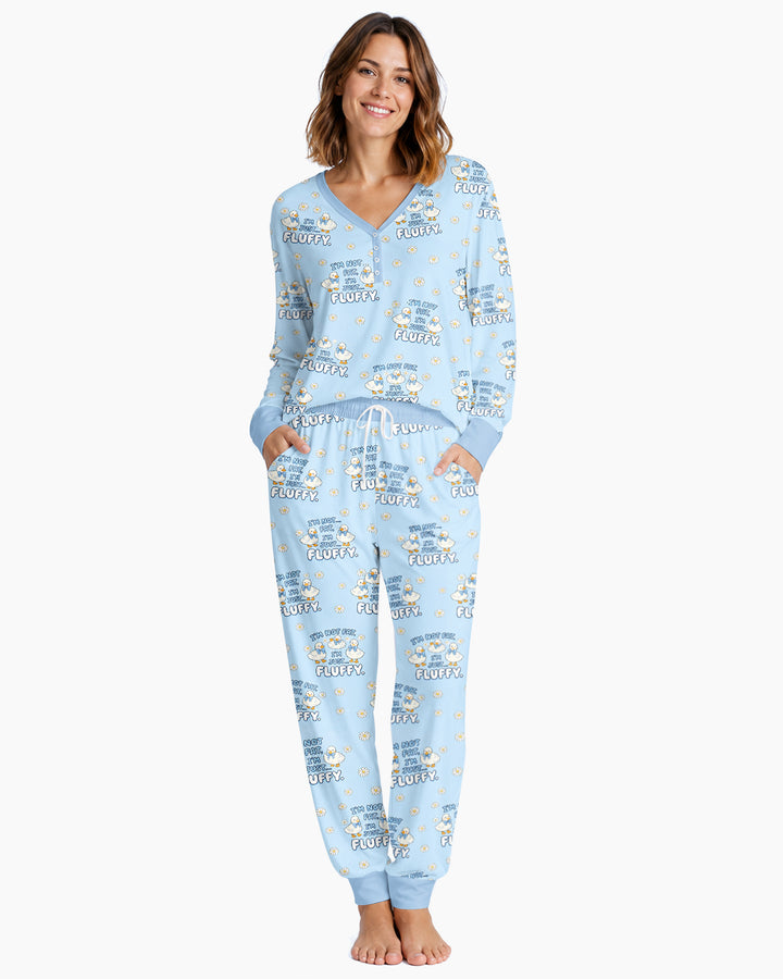 Not Fat Just Fluffy Bamboo Women Pajama Set