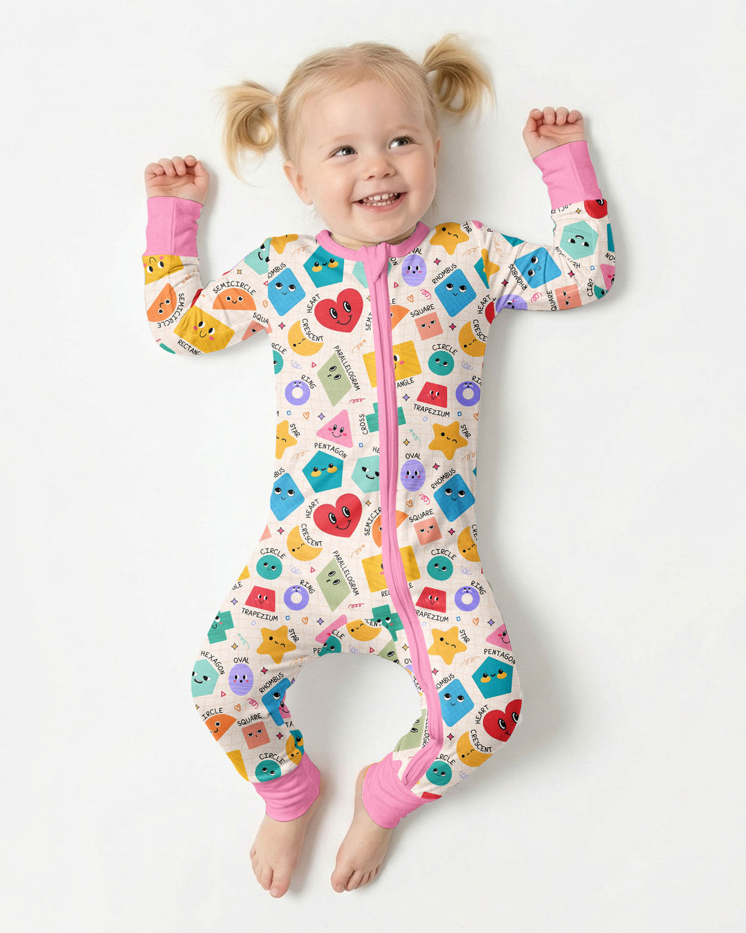 Happy Shape Squad Family Matching Bamboo Convertible Zippy