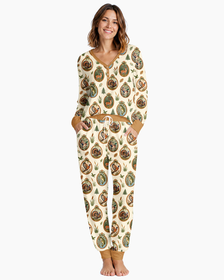 Hunting Season Family Matching Bamboo Women Pajama Set