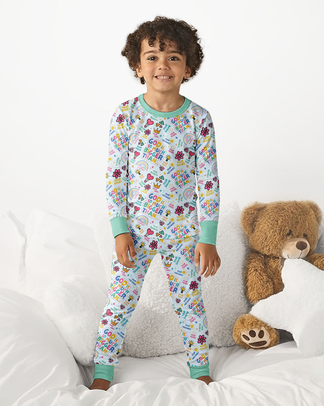 Template Bamboo Two Piece Long Sleeve Pyjamas Set