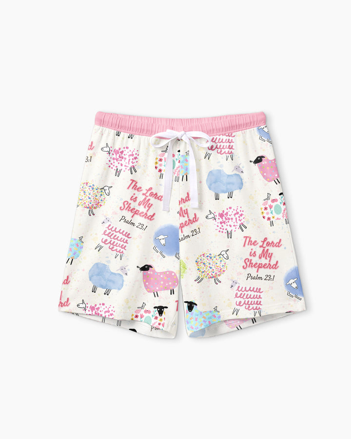 The Lord Is My Shepherd Psalm 23 Bamboo Women Short Sleeve Short Pajama Set