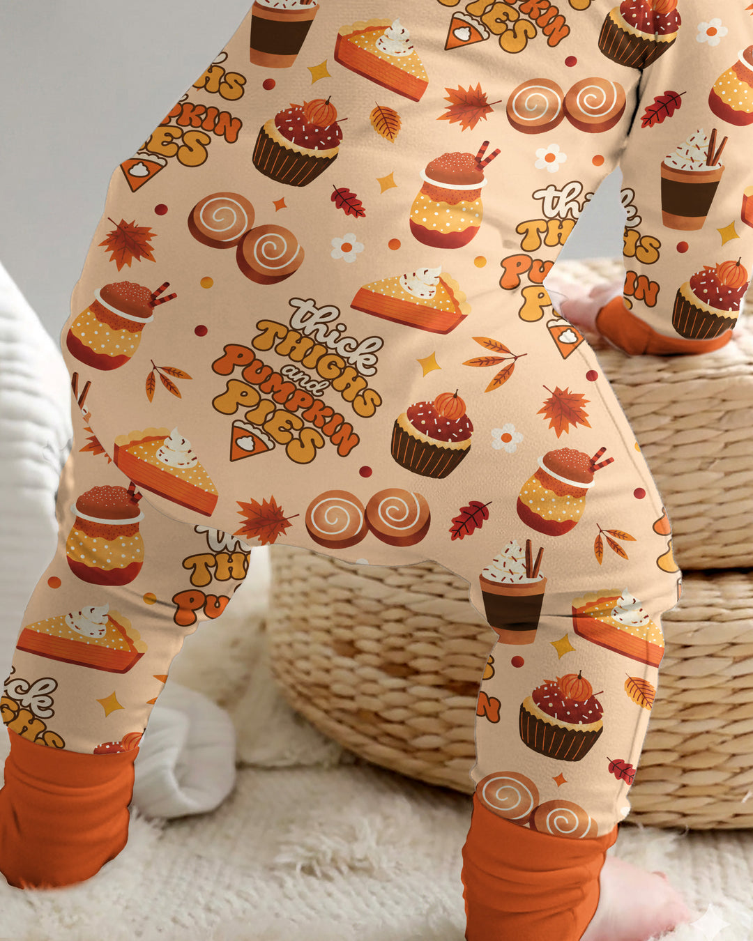 Thick Thighs and Pumpkin Pies Bamboo Convertible Zippy