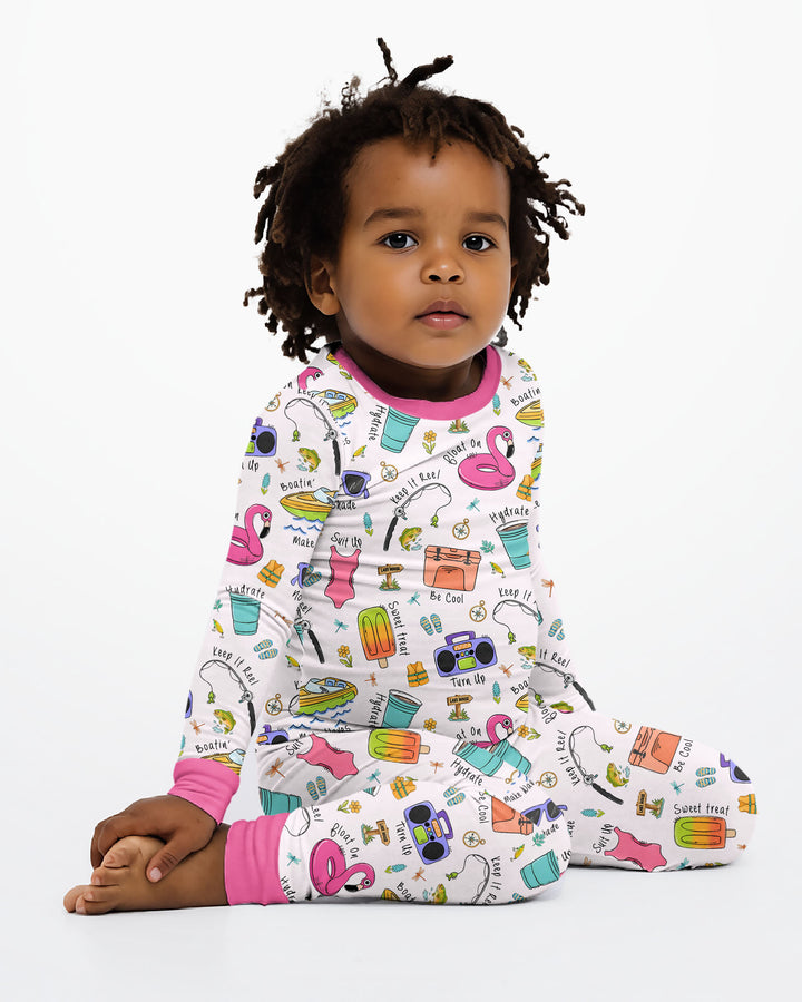 Lake Days Bamboo Two Piece Long Sleeve Pajama Set