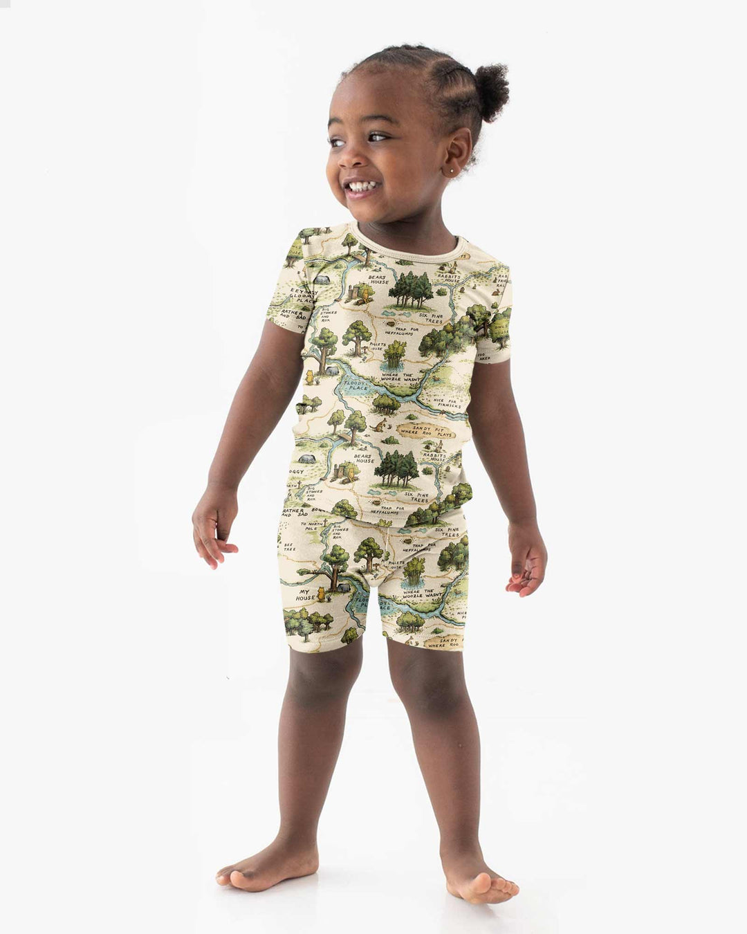 Template Bamboo Two Piece Short Sleeve Shorts Pyjamas Set
