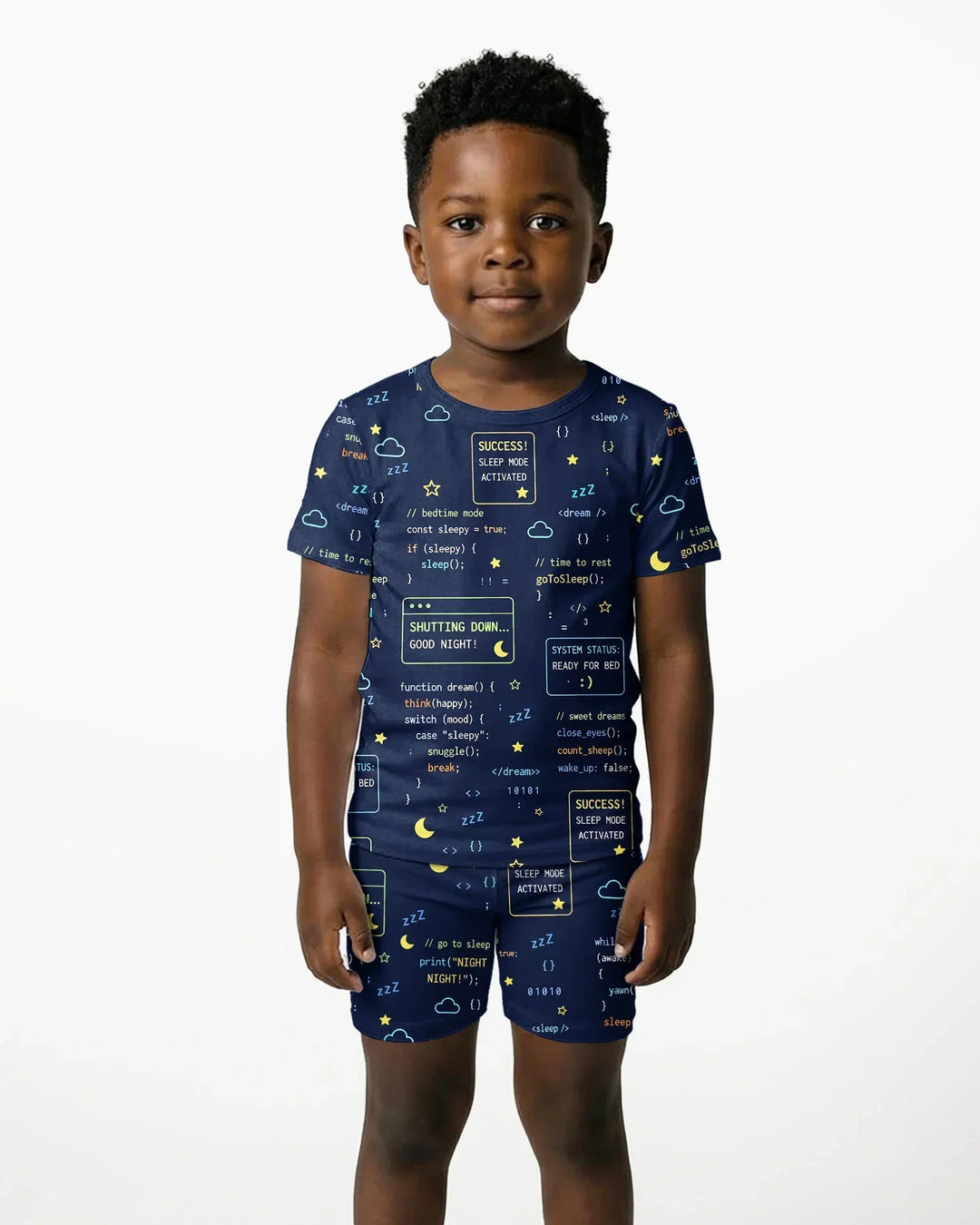 It Techy Job Matching Dad and Son Bamboo Two Piece Short Sleeve Shorts Pajama Set