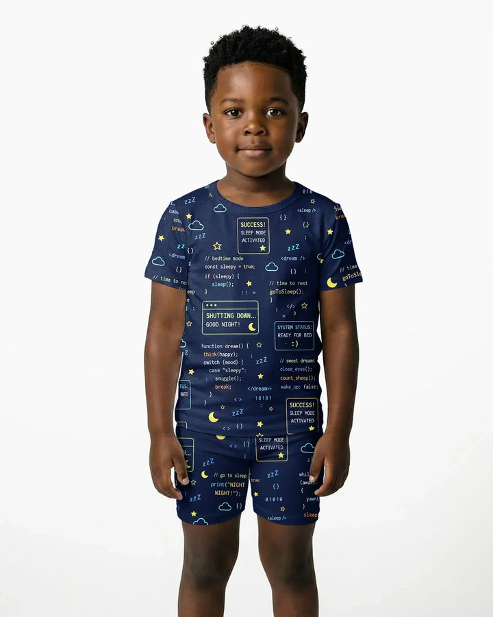 It Techy Job Matching Dad and Son Bamboo Two Piece Short Sleeve Shorts Pajama Set