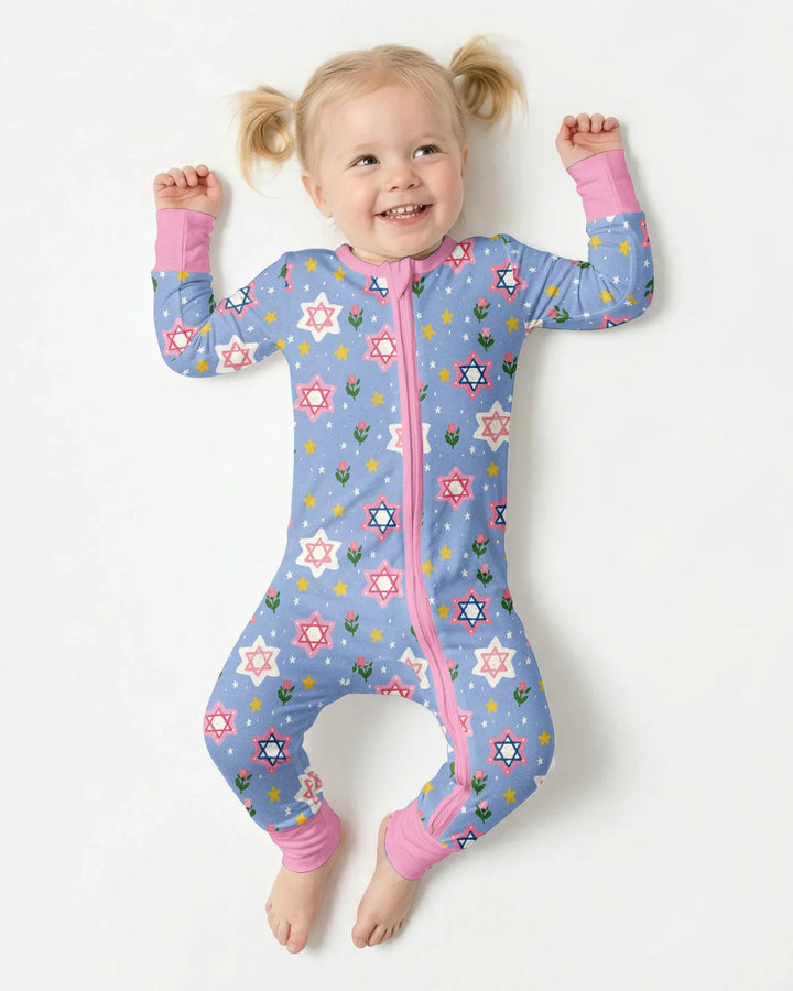Starry Bloom Blessings Family Matching Bamboo Convertible Zippy