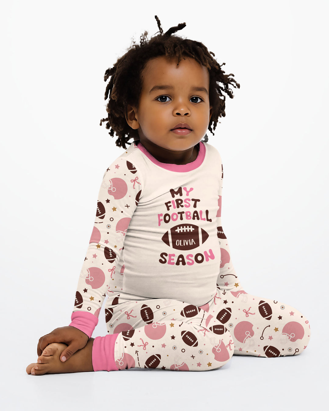 My First Football Season Bamboo Two Piece Long Sleeve Pajama Set