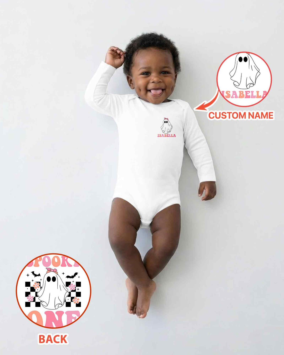 Personalized Spooky One Bamboo Bodysuit
