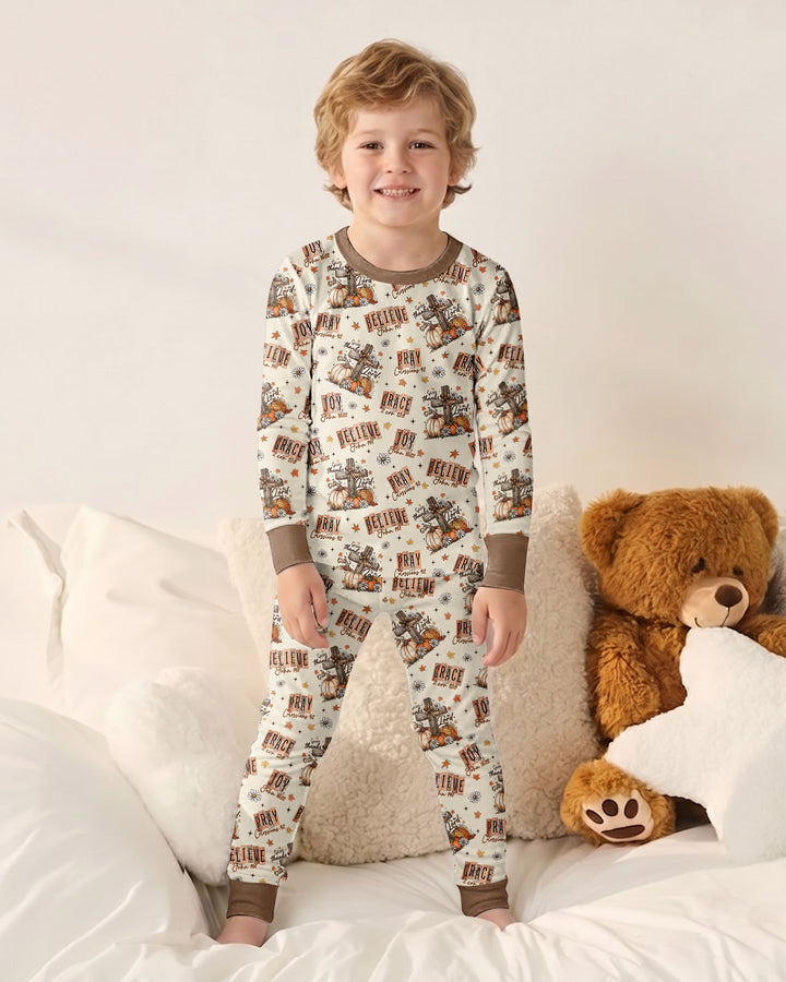 Template Bamboo Two Piece Long Sleeve Pyjamas Set