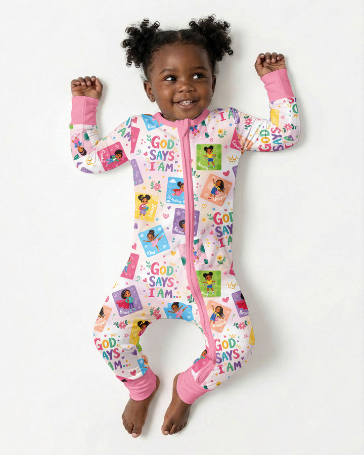 God Says I Am Black Girl Bamboo Convertible Zippy