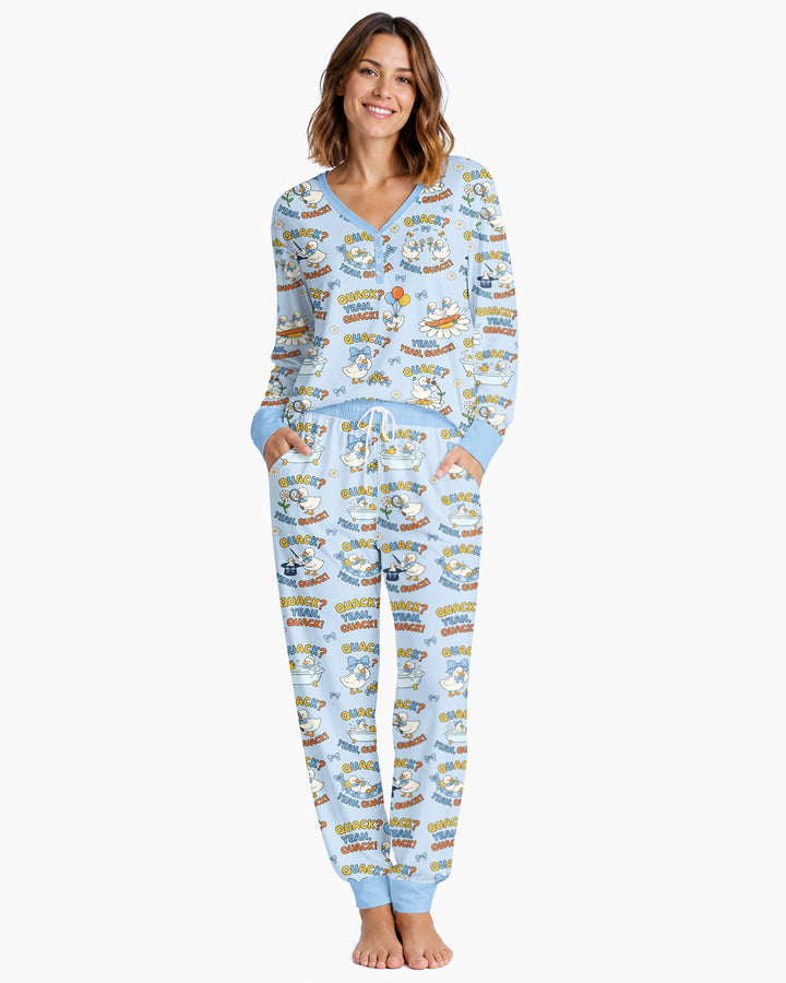 Yeah Quack Show Bamboo Women Pajama Set