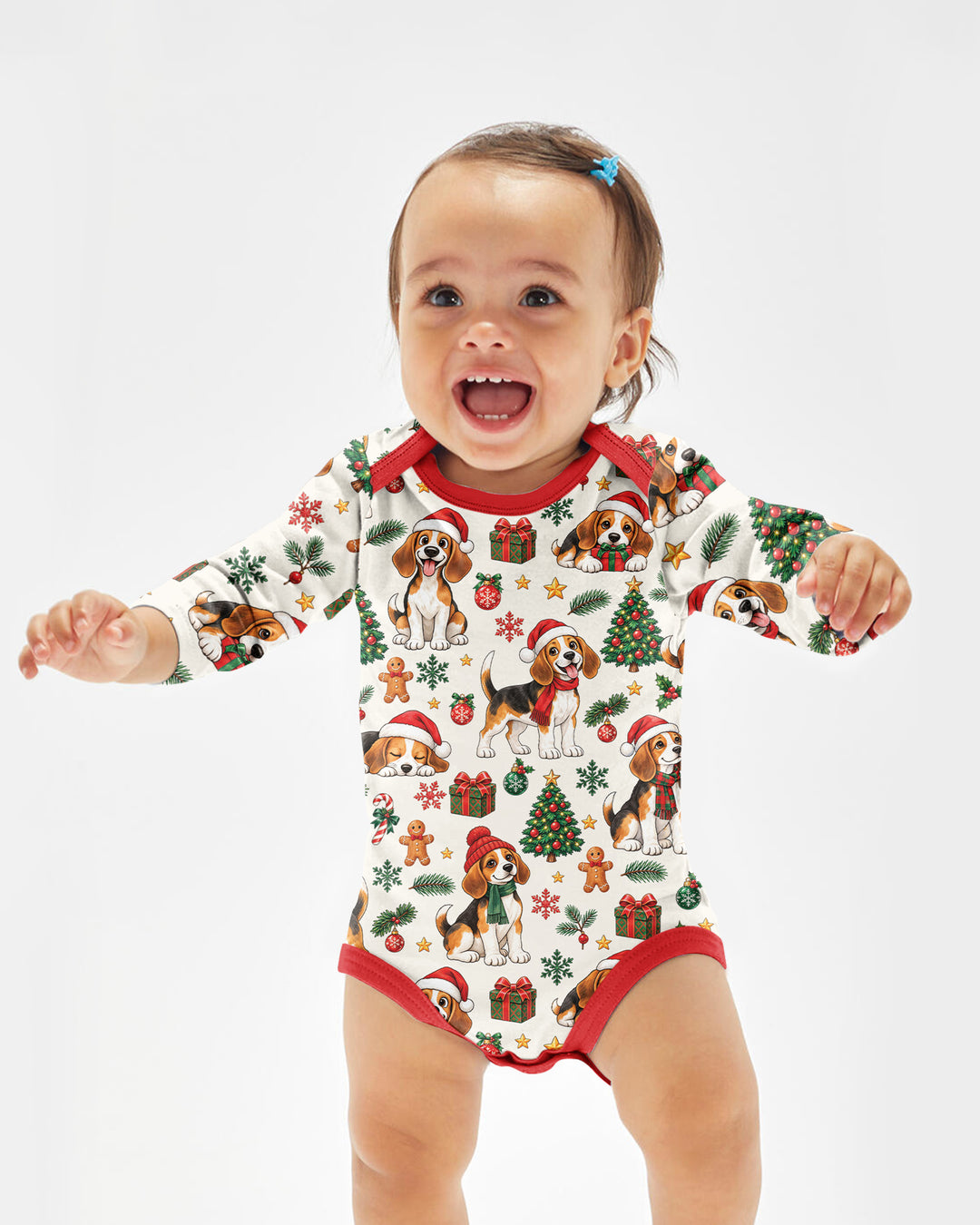 Santa Paws Beagle Bamboo Bodysuit