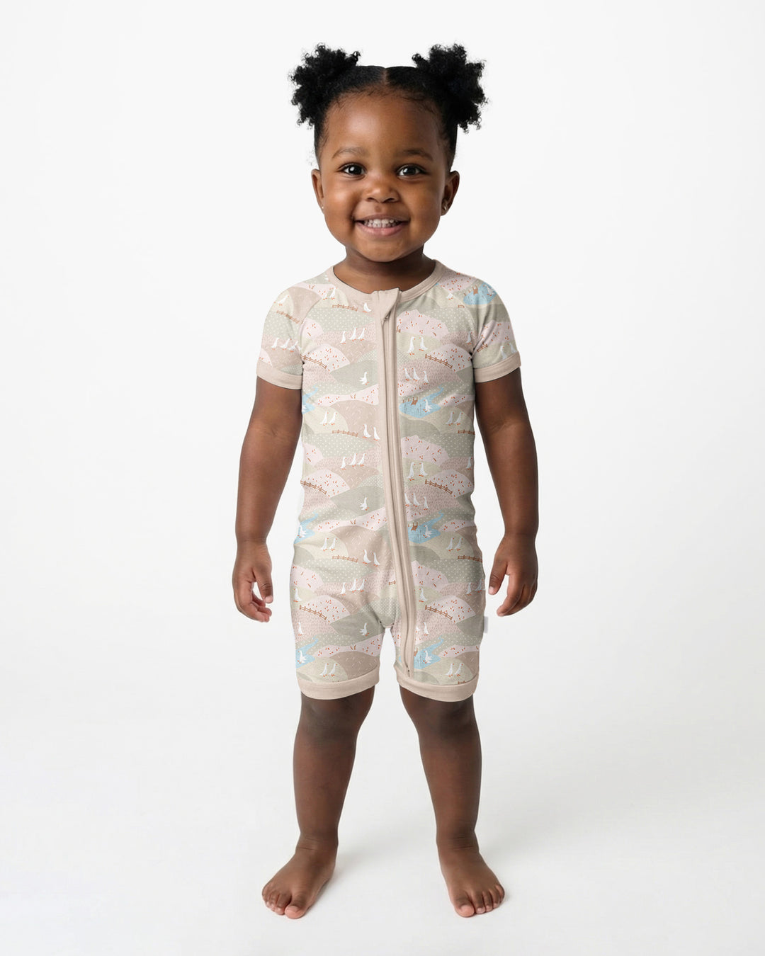 Wandering Geese Family Matching Bamboo Shorty Zippy