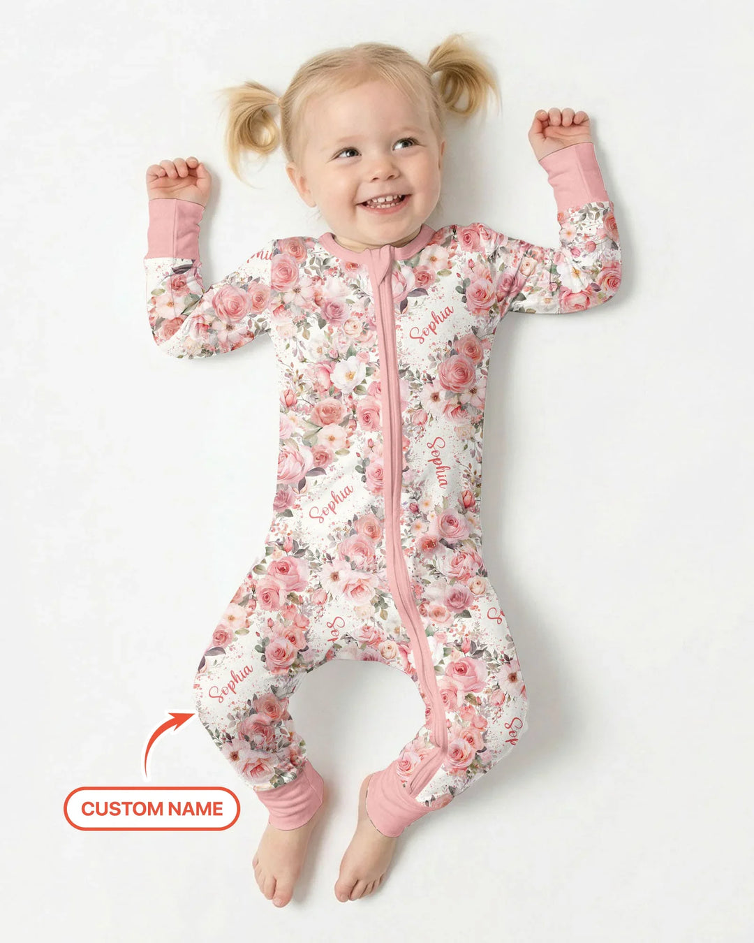Custom Name Birth Month Flowers Bamboo Convertible Zippy