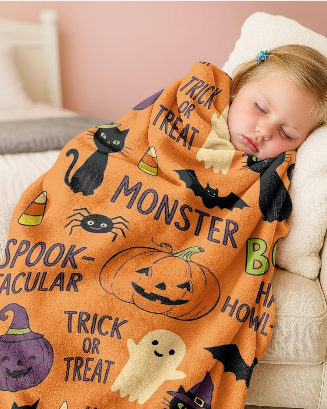 Spooky Paw Cuddles Bamboo Blanket